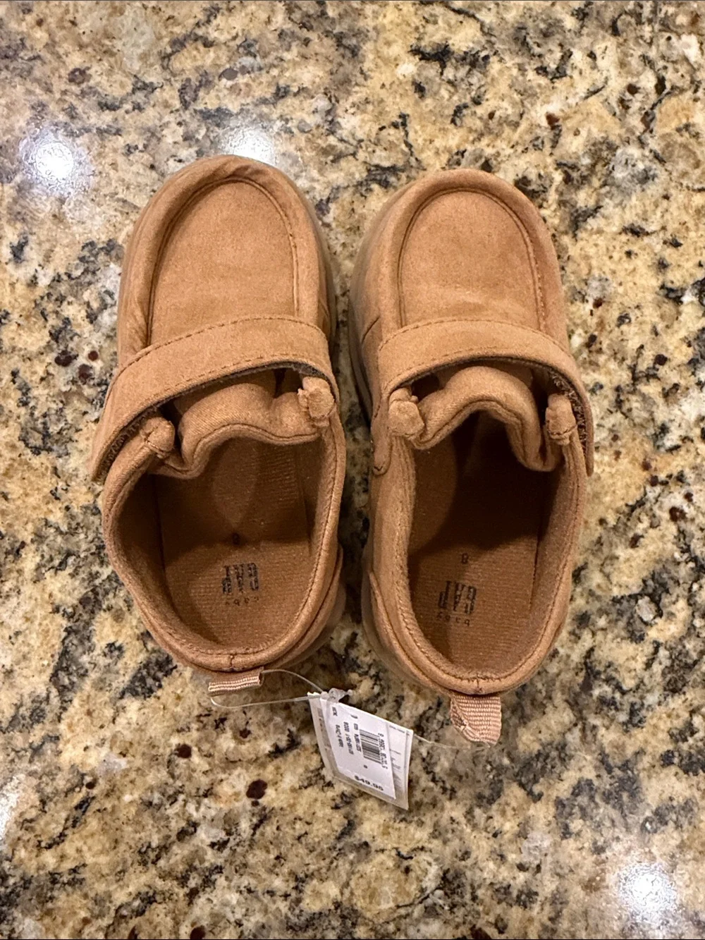 GAP Kids Brown Suede Velcro Slip-On Shoes